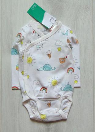 H&m. розміри 1-2 і 2-4 місяці. новий футболка з довгим рукавом для новонародженого