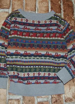 Кофта светр хлопчику 2-3 роки бавовняний джемпер