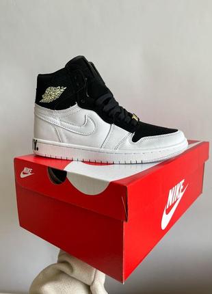 Женские высокие кожаные кроссовки nike air jordan #найк