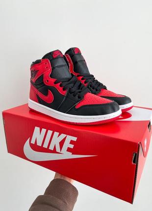 Женские высокие кожаные кроссовки nike air jordan #найк