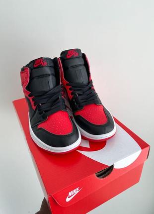 Мужские высокие кожаные кроссовки nike air jordan #найк4 фото