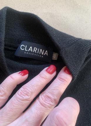 Тонкий и теплый базовый свитерик черного цвета clarina2 фото