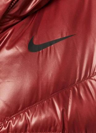 Пуховик nike женский новый длинный бордо жэнский удлиненный пуховая4 фото