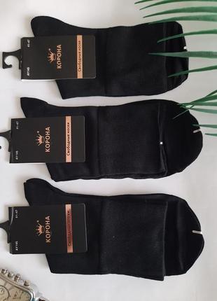 Шкарпетки чоловічі бамбукові високі чорні преміум якість2 фото