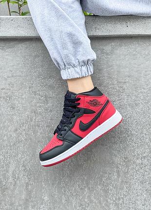 Женские высокие кожаные кроссовки nike air jordan #найк