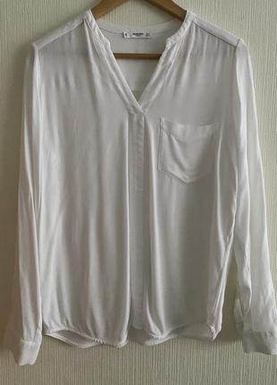 Блузка блуза рубашка кофточка белая mango2 фото