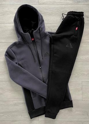 Зимний спортивный костюм adidas на флисе3 фото