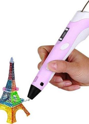 3d ручка smart 3d pen 2 c lcd дисплеем. цвет: розовый6 фото