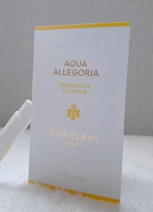 Guerlain aqua allegoria bergamote calabria💥оригинал миниатюра пробник mini spray 1 мл книжка3 фото