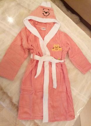 Дет. халатик , велюр/махра, 100％котон,в наявності кольори і розміри. пр-під туреччина