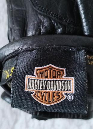 Harley davidson перчатки кожа3 фото
