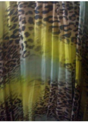 Плаття пліссе ,тігровий прінт ,салатовий