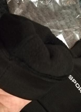 Рукавички перчатки тактичні жіночі чоловічі чорні теплі без пальця спорт для рибалки велосипеда телефону3 фото