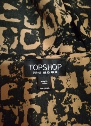 Платье платье платье платье сарафан topshop мини короткий рукав богемный стиль на сейчас вырез коричневое в принт2 фото