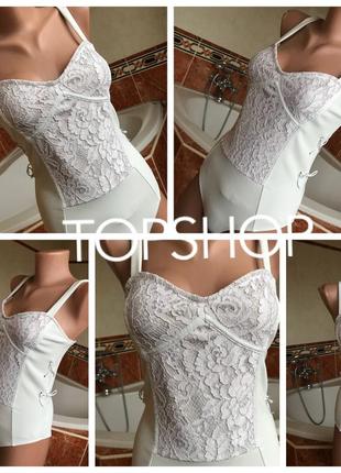 Светлый женский боди  topshop