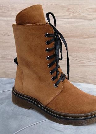 Зимние женские ботинки, натуральная  замша. размер 36.