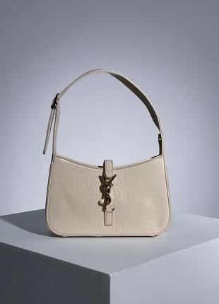 Женская стильная  бежевая сумка с ручкой🆕 сумка под крокодиловую кожу7 фото
