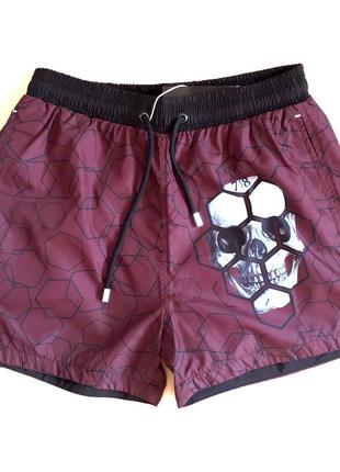 Шорты мужские бордовые для плавания.