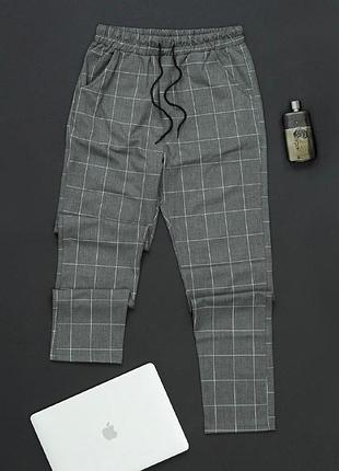 Актуальные брюки на все времена клетчатки в клетку качественные повседневные