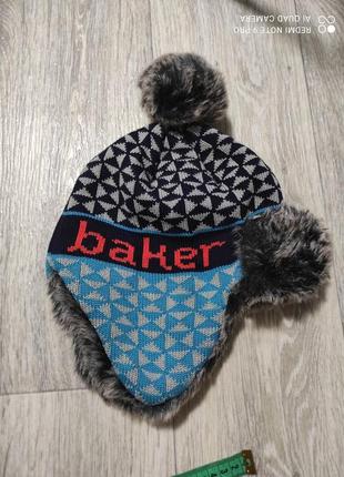 Шапка ушанка дитяча з хутром baker