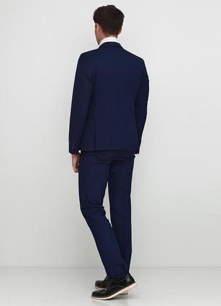 Темно-синий демисезонный костюм (пиджак, брюки) брючный alejandro moreno2 фото