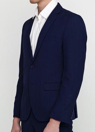 Темно-синий демисезонный костюм (пиджак, брюки) брючный alejandro moreno3 фото