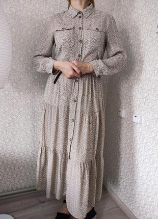 Riani платье оригинал, платье макси riani, платье-рубашка в пол, платье вискоза, ярусное платье3 фото