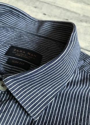 Сорочка чоловіча в смужку zara man9 фото