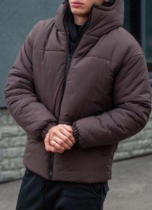 Теплящий пуховик топового качества короткий стильный до -30 зимняя куртка трендового кроя asos1 фото