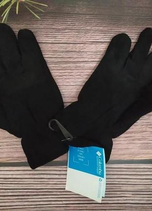 Теплые, флисовые перчатки columbia флис / фліс чорні рукавиці3 фото