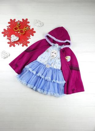 Платьице эльзы+накидка от disney frozen || 3-4 года, 98-104 см.2 фото