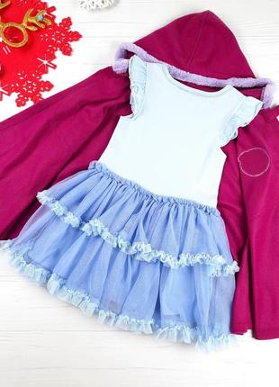 Платьице эльзы+накидка от disney frozen || 3-4 года, 98-104 см.8 фото