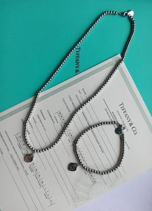 Брендовый комплект подвеска и браслет стиле tiffany&co(тиффани)♥️