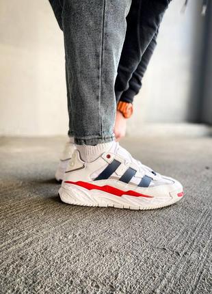 Adidas niteball white red❤️36рр-45рр❤️кросівки адідас, кроссовки адидас светлые3 фото