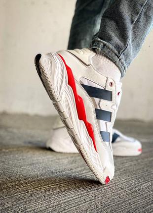 Adidas niteball white red❤️36рр-45рр❤️кросівки адідас, кроссовки адидас светлые7 фото