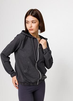Женская спортивная кофта на молнии - однотонная