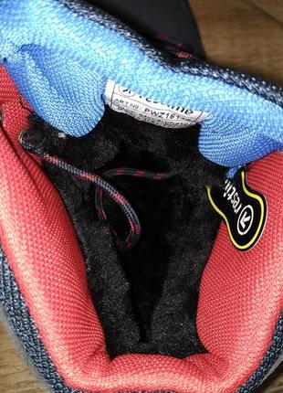 Ботинки женские зимние спортивные кожаные на меху restime синие и чёрные р. 36-435 фото