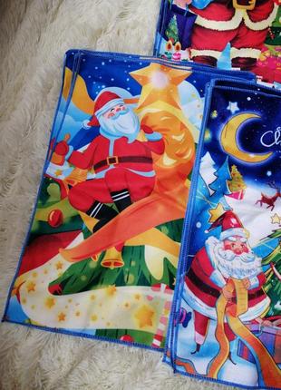 Новогодние полотенца яркие принты новорічні рушники яскраві принти2 фото