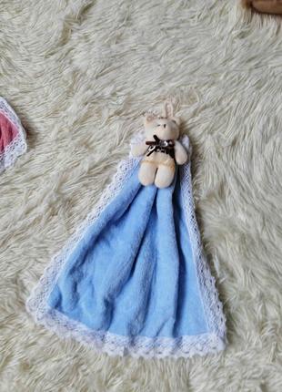 Кухонные мягкие нежные плюшевое полотенце с мишкой тедди кухонні м'які ніжні плюшевий рушник з ведме