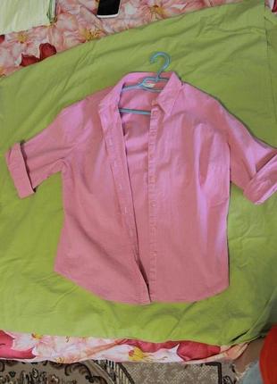 Рубаха рубашка розовая4 фото