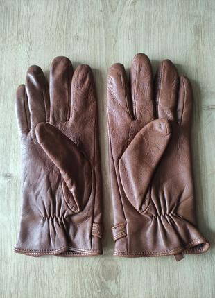 Стильні жіночі шкіряні рукавички c&amp;a, германія, р.73 фото
