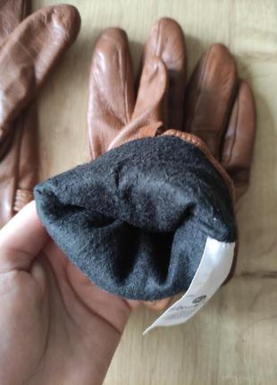 Стильные женские кожаные  перчатки c&a, германия, р.75 фото