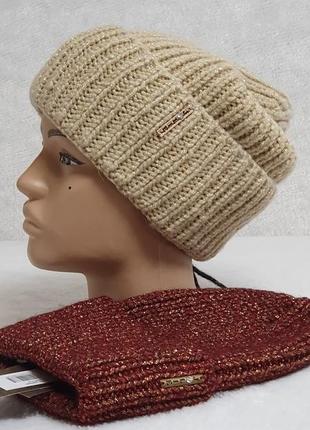 Стильна жіноча шапка лопата із відворотом тм julie (модель моніка)3 фото