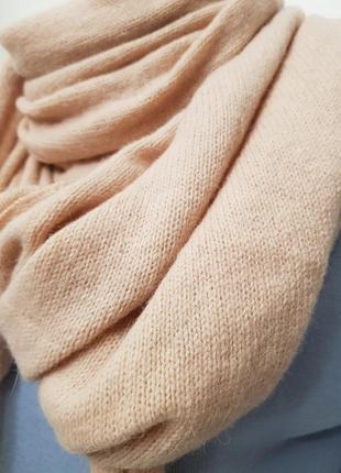 Вовняний шарф h&m пудро-рожевого кольору.5 фото