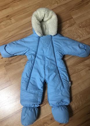 Комбінезон-трансформер з натуральним хутром для немовляти