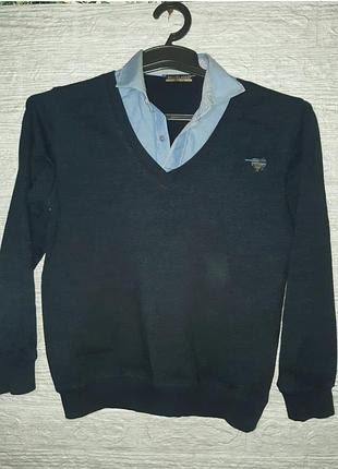 Нарядная кофта с воротником рубашка