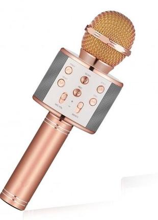 Безпровідний мікрофон караоке wster ws-858 bluetooth з блютуз q7 q9