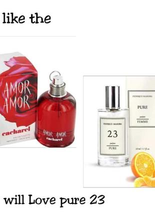 Духи для женщин fm world pure 23 аромат cacharel amor amor, 50 мл