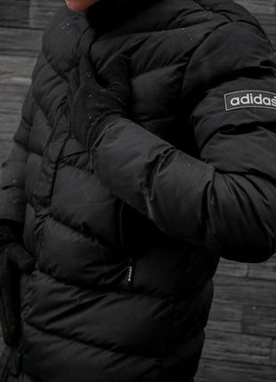 Удлиненный пуховик adidas ❄️4 фото