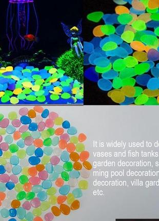 Фосфорні камені в акваріум різнобарвні маленькі - у наборі біля 300шт., (розмір одного каменя 1см)2 фото